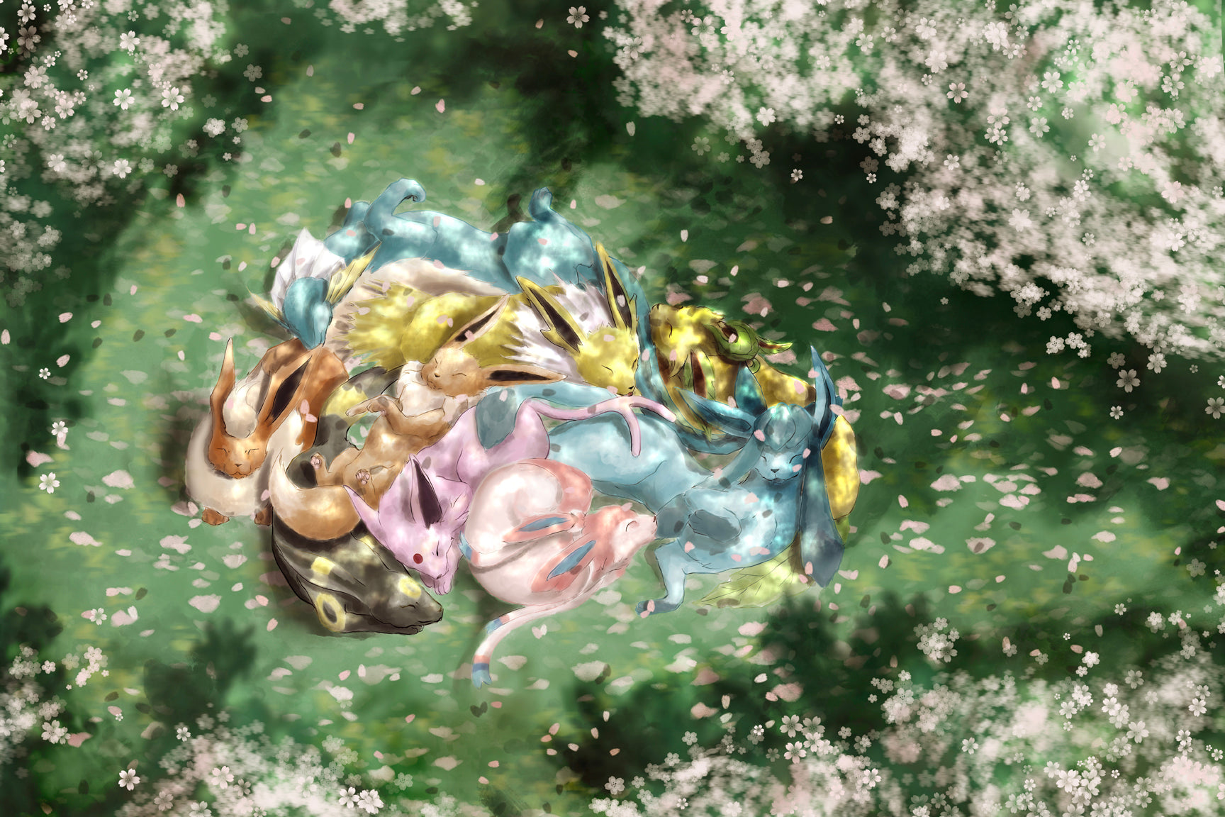 *PREORDER* Elemental Foxes Cuddle Puddle Pearlescent Print