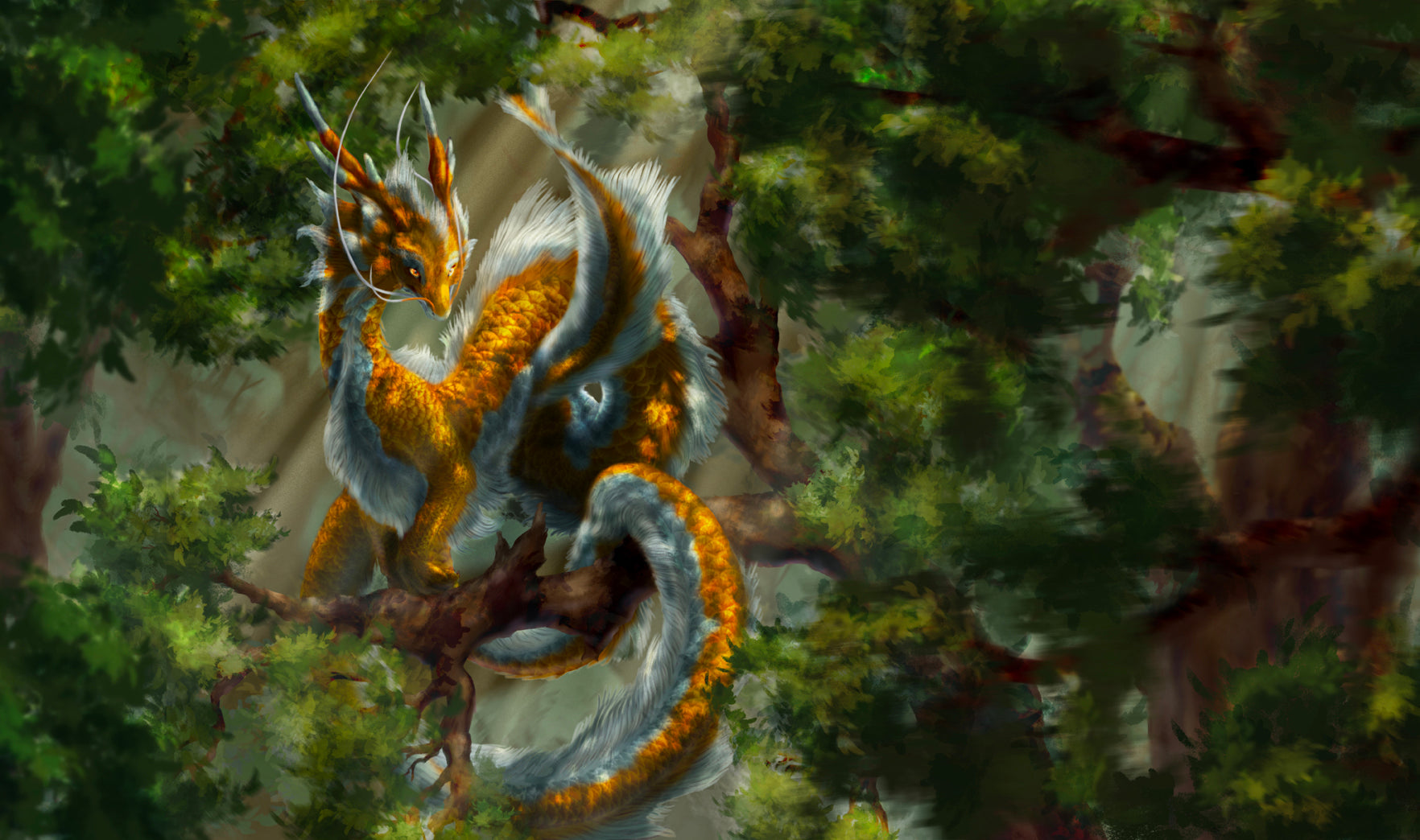 Komorebi I Koi Dragon Playmat
