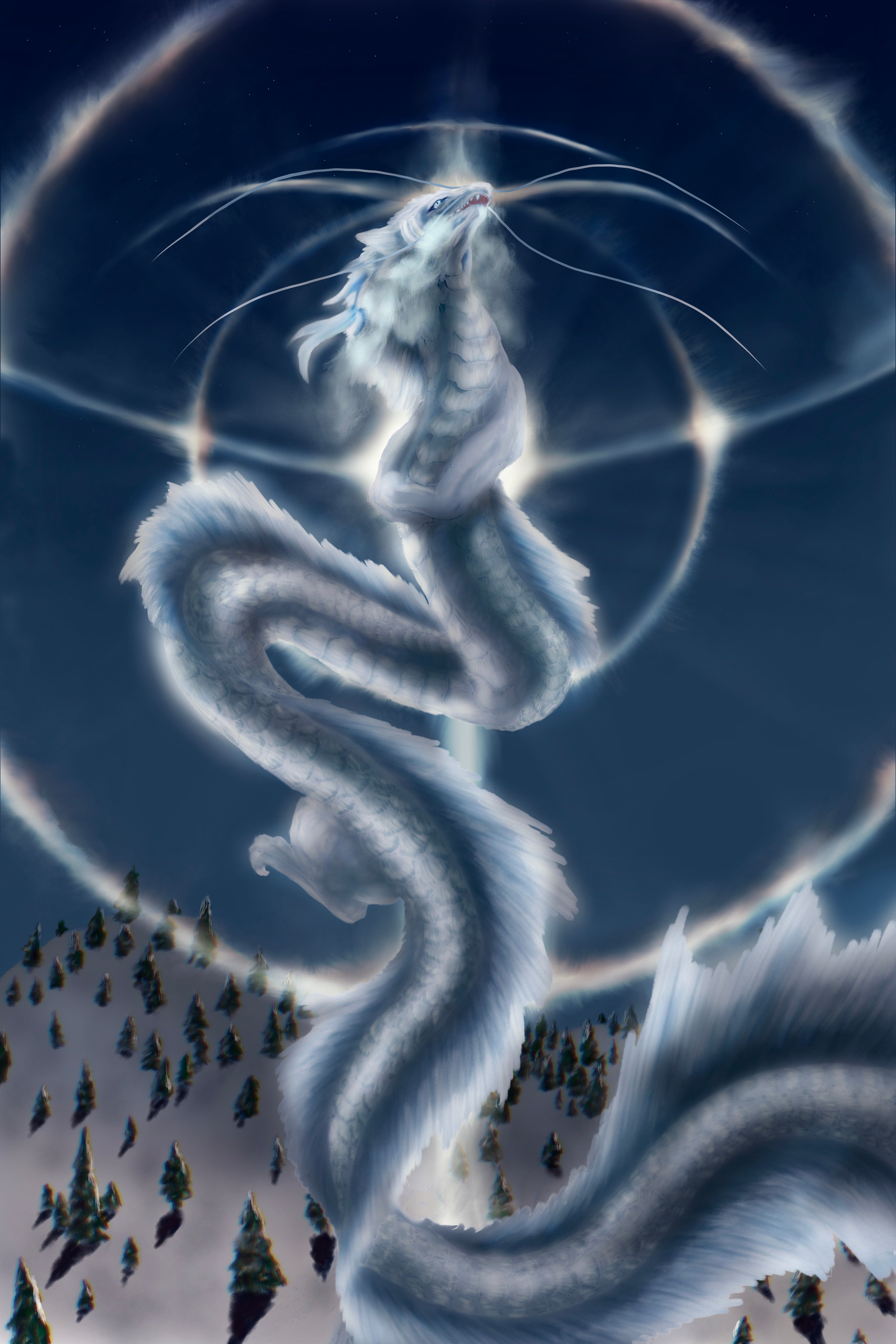 Solstice Parhelion Embellished Giclee Canvas Print