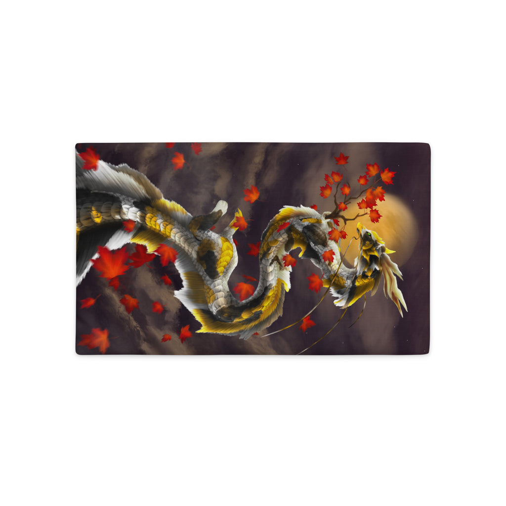 Autumn and Spring Koi Dragon Premium Pillow Case