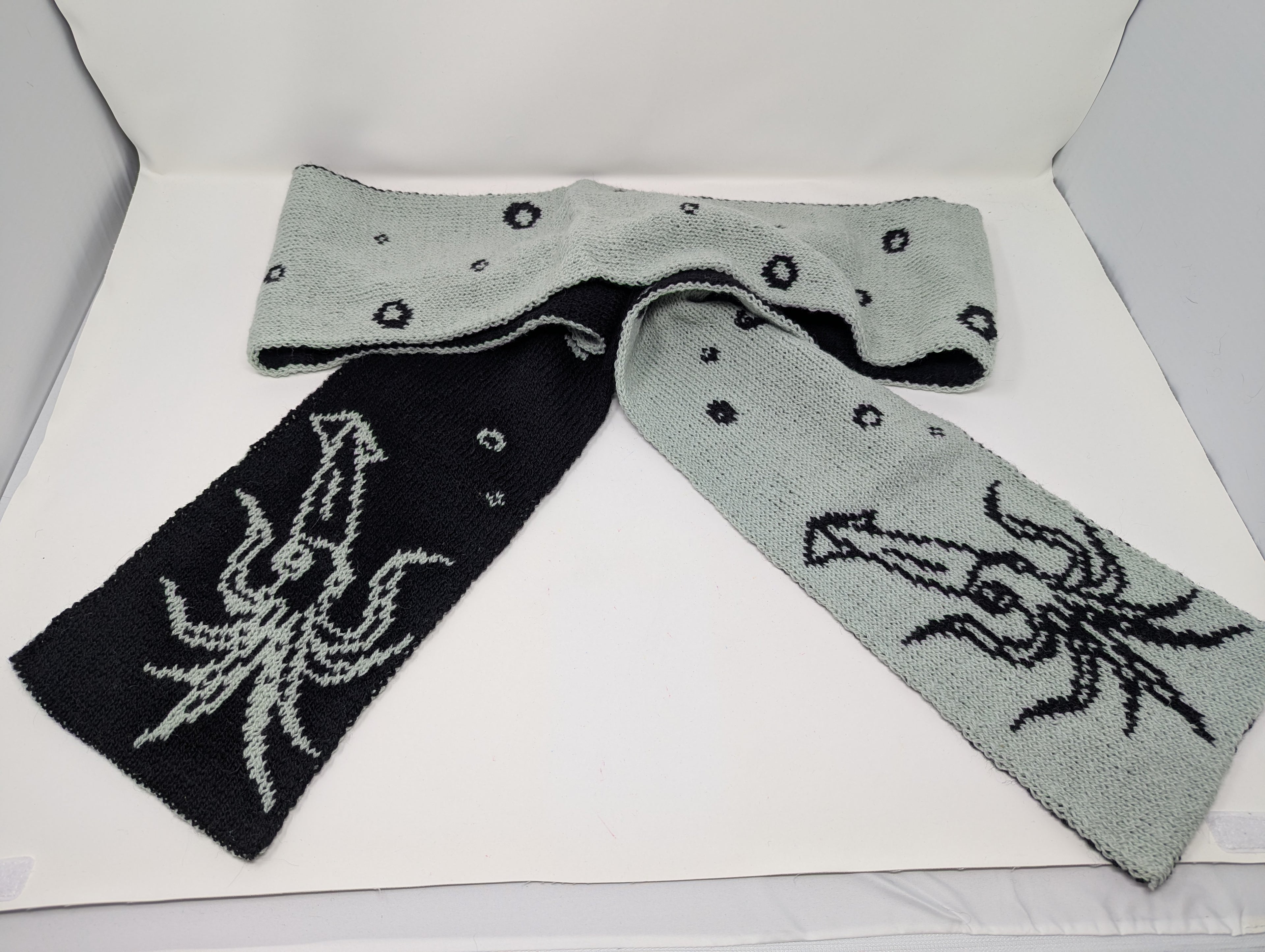 Squid Scarf test knit