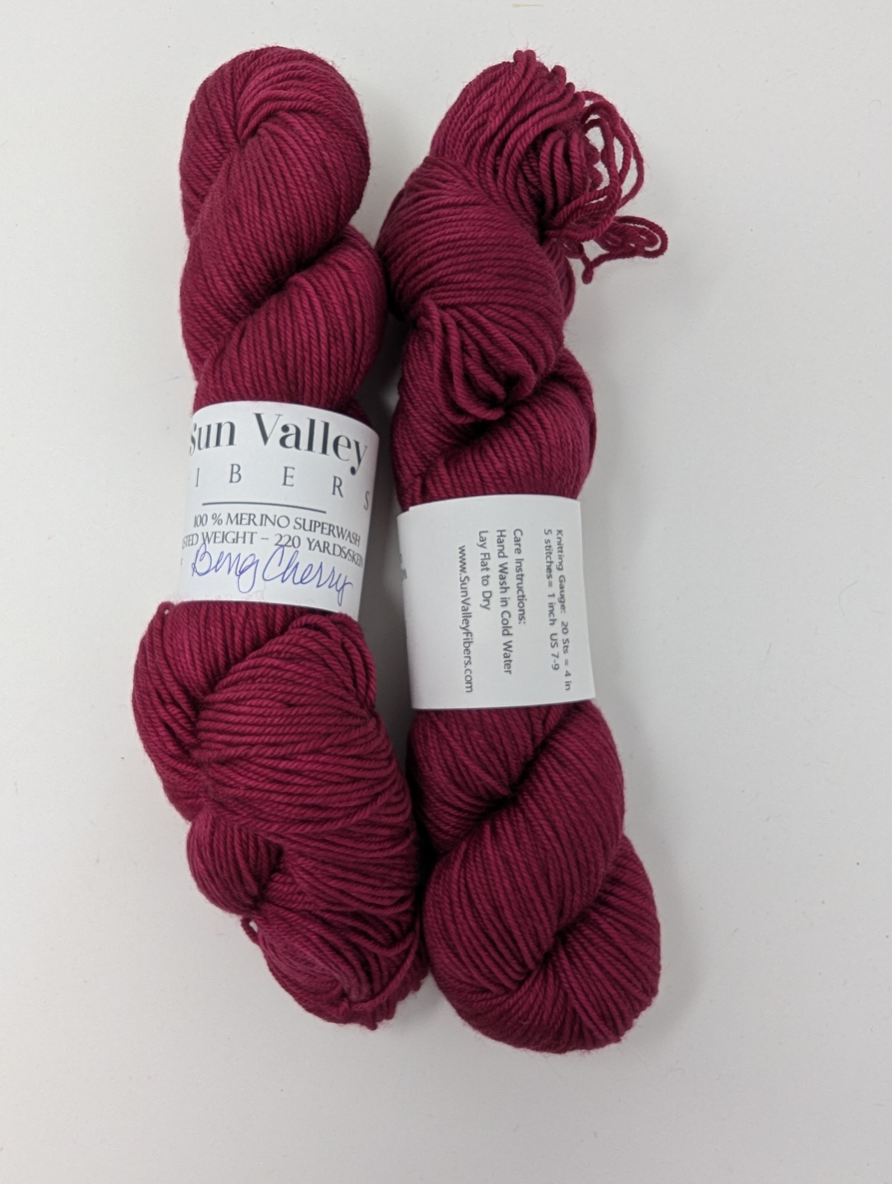Sun Valley Fibers Worsted - Bing Cherry